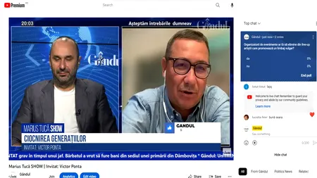 POLL Marius Tucă Show: „Organizatorii de evenimente ar trebui să elimine din line-up artiștii care promovează un limbaj vulgar?”