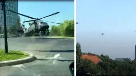 VIDEO | Momentul în care elicopterul american aterizează forțat în Piața Charles de Gaulle