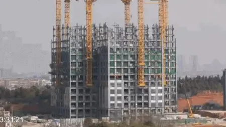O clădire de 52 de etaje a fost ridicată în numai 19 zile. În ce țară a fost posibilă 