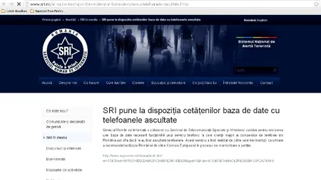 SRI a postat pe pagina oficială o știre-farsă: 