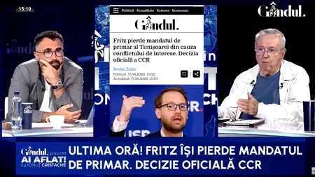 Scenariul lui Cristoiu: Dominic Fritz ar putea pleca și din conducerea USR după decizia CCR care i-ar putea lua mandatul de primar
