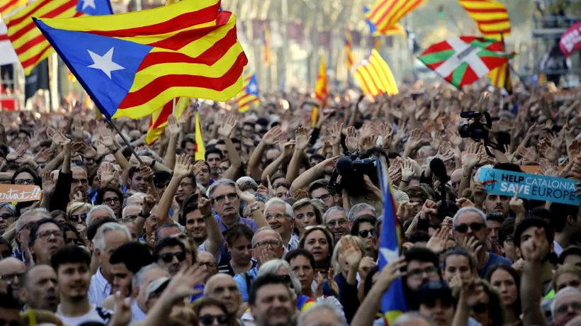 Peste 45.000 de oameni au manifestat la Bruxelles pentru independența Cataloniei