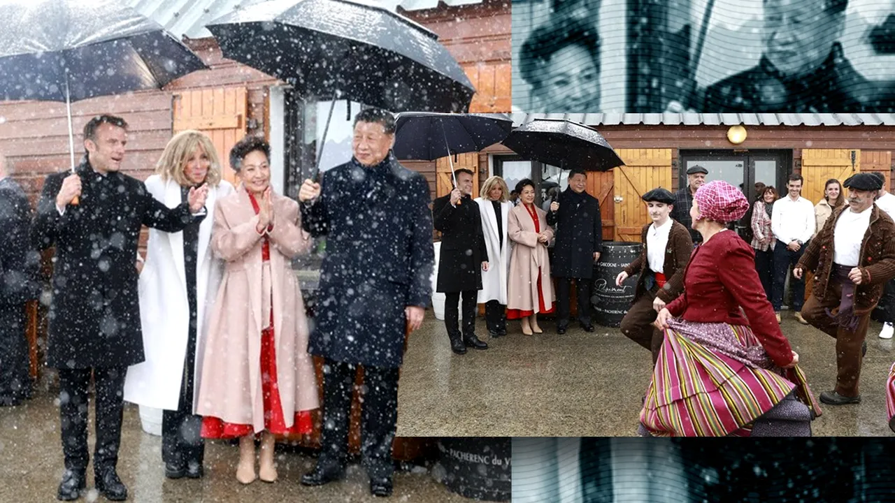 Macron l-a momit pe Xi în căsuța bunicii din Pirinei cu miel, brânză și afine. O reuniune în familie, doar neveste, fără consilieri. Miza ospățului