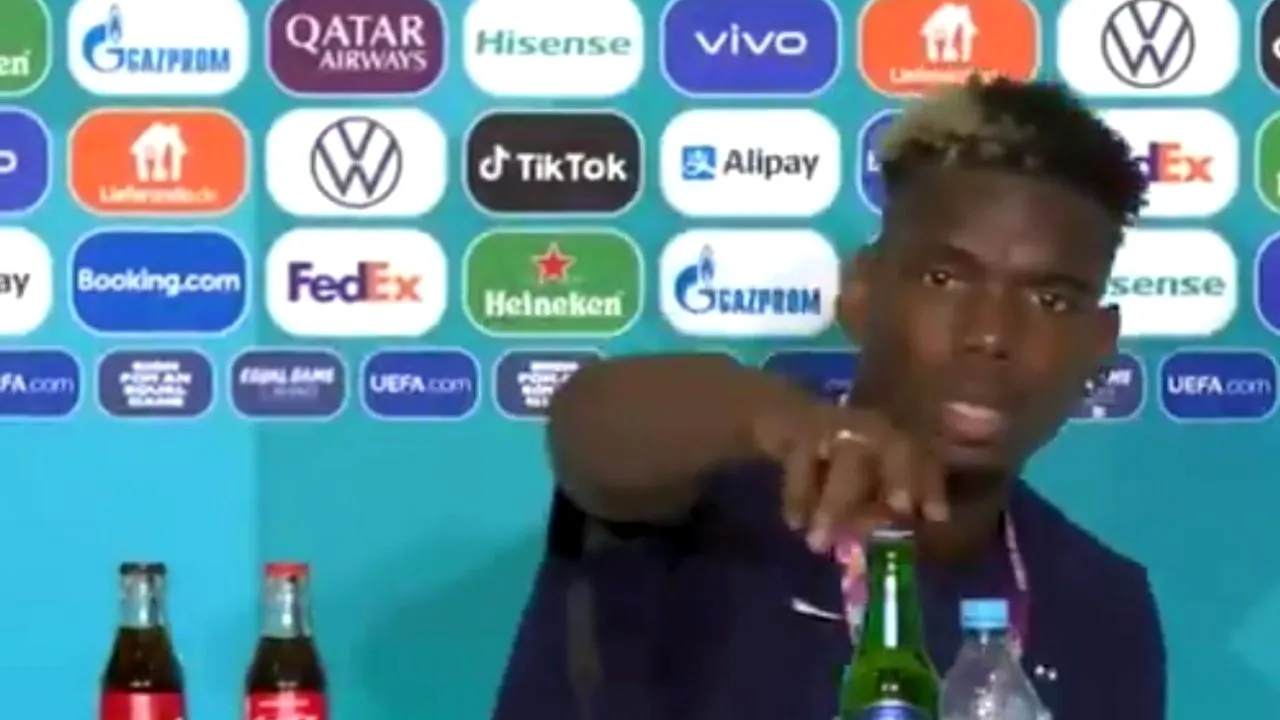 „Trendul Ronaldo” face noi „victime”. Paul Pogba a eliminat un brand celebru de pe masă (VIDEO)