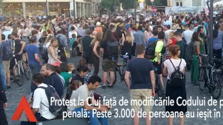 Proteste la Cluj-Napoca față de modificările la Codul de procedură penală
