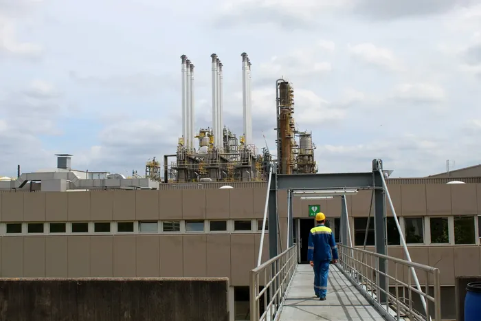 Vynova’s factory in Tessenderlo Belgium. The company, which makes polyvinyl chloride, is facing significant competition from China. | Carlo Martuscelli/POLITICO