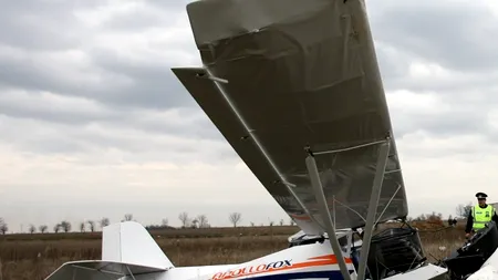 Avion de agrement aterizat forțat la granița dintre Olt și Teleorman, pilotul nefiind rănit