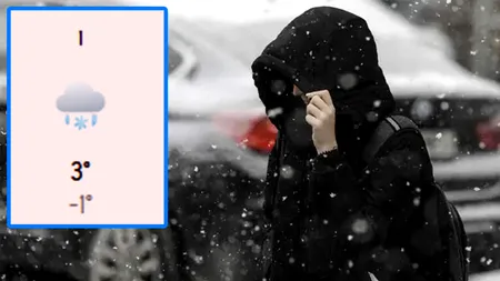 Prognoza 1 Mai | Meteorologii Accuweather au modificat prognoza: Ninsori și viscol în România, de 1 Mai