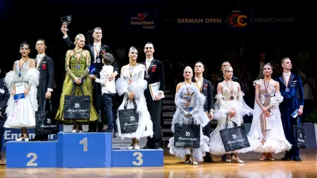 Andreea Matei și Rareș Cojoc, din nou campioni mondiali la dans. Cei doi români au câștigat aurul la prestigioasa competiție German Open Championships