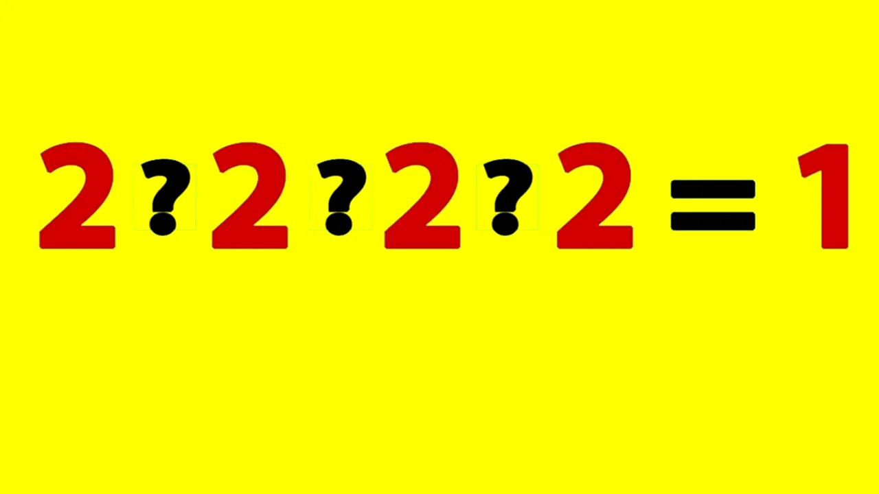 Test de inteligență | Completează cele 3 operații matematice, pentru ca rezultatul operației să fie 1