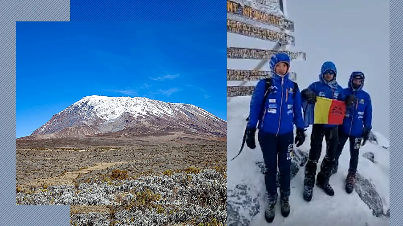 Tricolorul, pe Radarul Africii. Paralimpicii români au cucerit Kilimanjaro de 1 Decembrie. Drapelul flutură la cel mai înalt nivel
