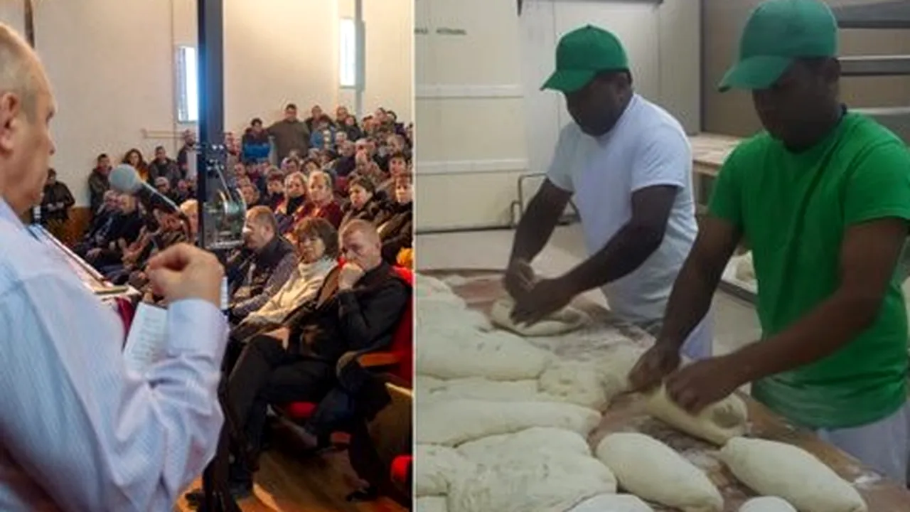 Peste 300 de persoane la Căminul Cultural din Ditrău au discutat problema brutarilor din Sri Lanka | Proprietarul brutăriei din și-a cerut scuze localnicilor. Oameni: Avem pretenții | Primar: Problema nu e legată de angajații din Sri Lanka, ci de comportamentul patronului