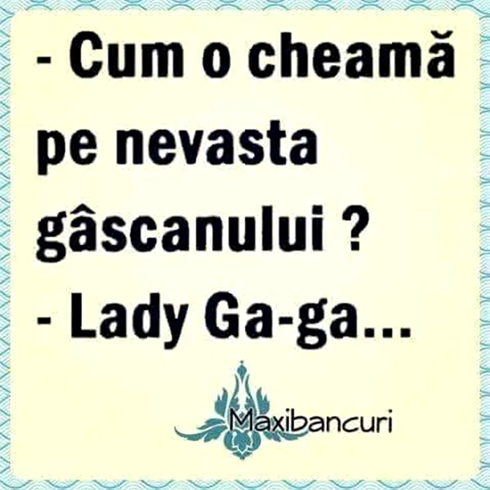 Bancul de marți | Cum o cheamă pe nevasta gâscanului?