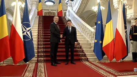 Președintele Poloniei, primit de Nicușor Dan la Palatul Cotroceni