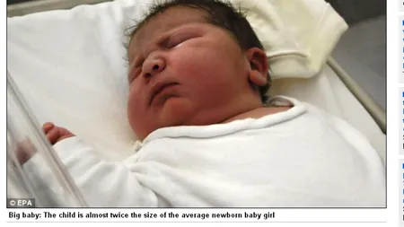 Record la naștere: cât cântărește cel mai mare bebeluș născut, pe cale naturală, în Spania