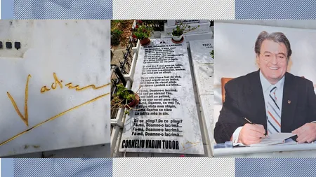 Opt ani fără Vadim Tudor. Versuri cutremurătoare la mormântul Tribunului. „Eu am să plec spre miazănoapte / Iar de mor nu-mi pare rău” | FOTO EXCLUSIV
