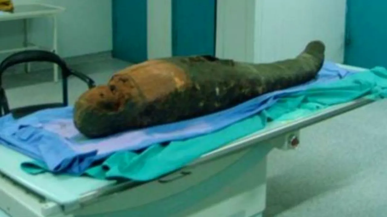 Egiptologii au descoperit în craniul unei mumii o unealtă folosită pentru lichefierea creierului