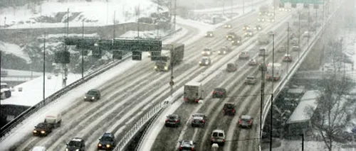 Poliția din Stockholm a înregistrat 43 de accidente rutiere în șase ore, din cauza ninsorii
