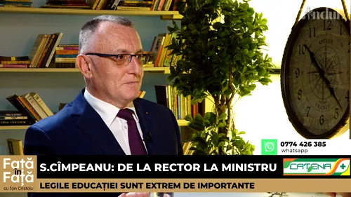 VIDEO | Sorin Cîmpeanu: „Vom suferi din cauza lipsei de educație. Avem nevoie de o reformă”
