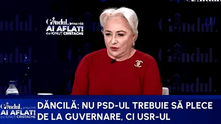 Dăncilă, sfaturi pentru PSD: Este foarte bun programul de solidaritate al PSD, dar nu e de ajuns/Trebuie să scoată USR de la guvernare