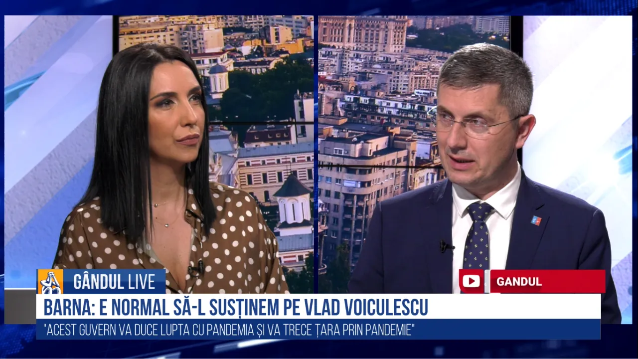 GÂNDUL LIVE. Dan Barna: Vlad Voiculescu face ceea ce trebuie să facă. E normal să îl susținem