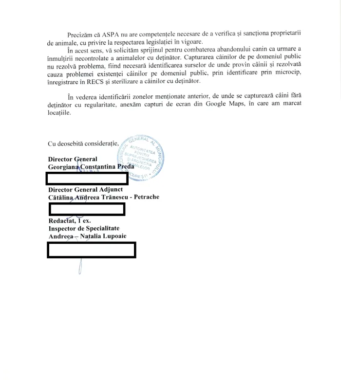 Autoritatea pentru Supravegherea și Protecția Animalelor (ASPA) a înștiințat Poliția Locală Sector 6 / Sursa foto: G4Media