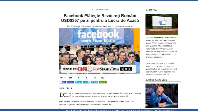 O nouă escrocherie circulă pe Facebook. „Lucrezi de acasă și câștigi sute de dolari