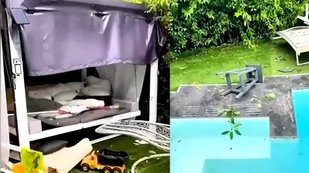 Cum arată casa lui Liviu Vârciu, după furtuna violentă din Capitală. Vântul puternic i-a distrus locuința