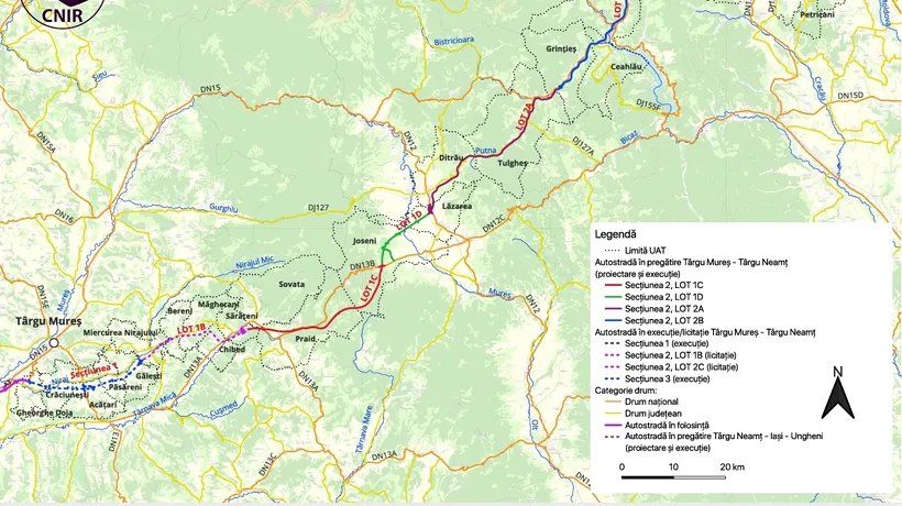 CNIR a scos la licitație patru loturi din A8/Constructorul va avea la dispoziție 24 de luni, pentru execuție