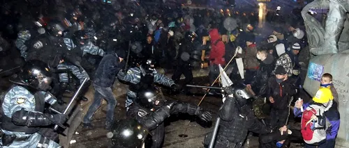 Forțele de ordine au intervenit violent pentru dispersarea manifestanților, la Kiev