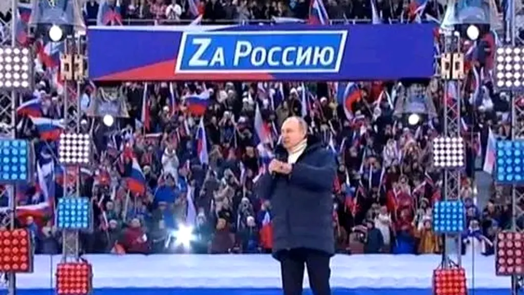 Putin, sabotat la mitingul pro-război de televiziunea publică Rossia-24