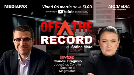 OFF The Record Invitat: judecător Claudiu Drăgușin, Consiliul Superior al Magistraturii
