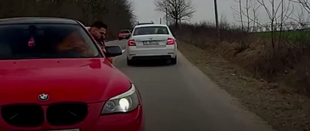 Ca-n traficul din Rusia! Un șofer a fost blocat și amenințat cu pistolul pe un drum din Dolj (VIDEO)