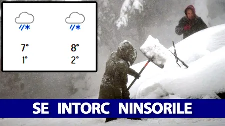 Se întorc ninsorile! Orașele din România în care ninge după Paște, potrivit meteorologilor EaseWeather