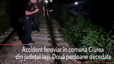 Accident feroviar în comuna Ciurea din județul Iași. Două persoane decedate