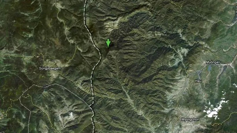 Google Maps: Locul în care Coreea de Nord a efectuat marți un test nuclear și lagărul de concentrare de lângă