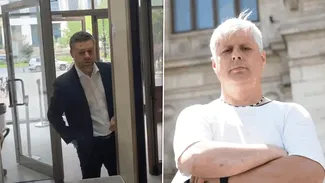 Marian Ceaușescu l-a preluat pe primarul General, Ciprian Ciucu, la intrarea în Tribunal: „Haideți să vă fiu ghid”. Ce a urmat