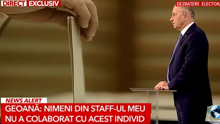 Electoratul va afla după campania electorală cine sunt SPONSORII lui Mircea GEOANĂ/