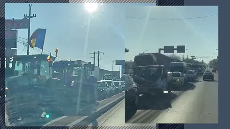 TRAFIC BLOCAT de tractoare în Afumați, la ieșirea din București. Evitați zona, căutați alte rute de intrare-ieșire din Capitală în următoarele ore!