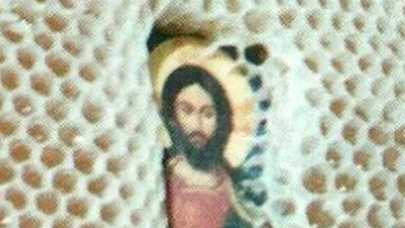 FOTO. Ce s-a întâmplat cu o icoană cu Iisus după ce a fost băgată într-un stup. Călugării strigă „minune