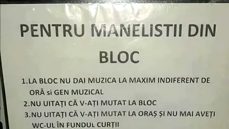 Bancul de sâmbătă | Pentru maneliștii din bloc