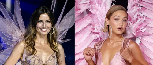 Victoria's Secret, pe podium după 6 ani. Fotomodelul Andreea Diaconu a defilat în „lenjerie NUDE”, alături de surorile Hadid (FOTO)