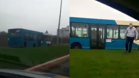 CIUDAT. Un șofer de autobuz din Galați a fost prins condus pe contrasens. Explicația dată polițiștilor, năucitoare! - VIDEO