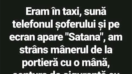 Bancul de marți | Telefonul taximetristului