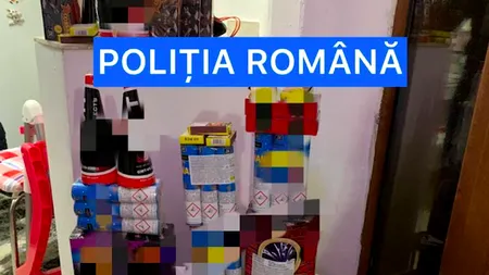 VIDEO și FOTO 650 kg de artificii și petarde, descoperite de polițiști în Ilfov în urma a trei percheziții