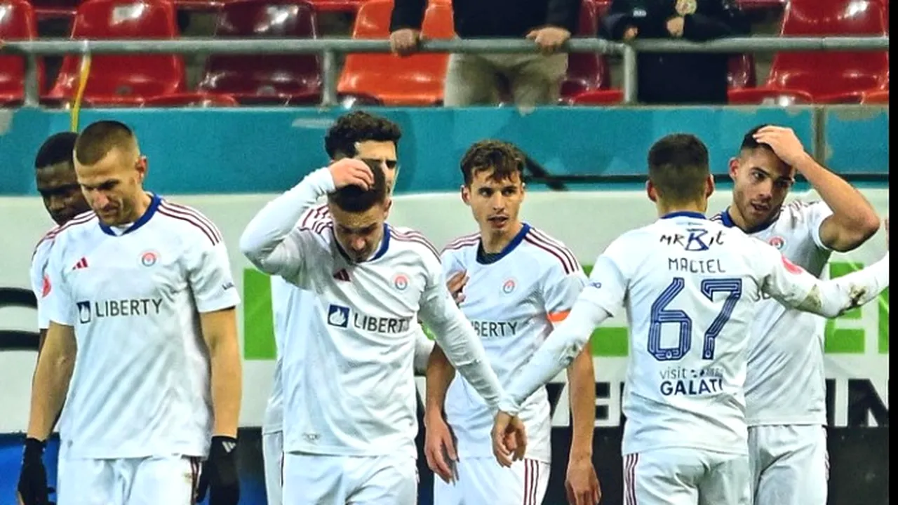 FCSB, în CORZI! A pierdut acasă cu Oțelul Galați, echipa antrenată de Dorinel Munteanu