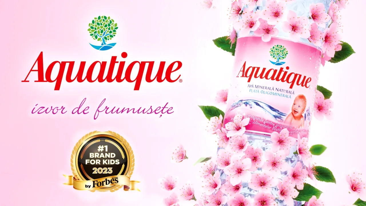 (P) Aquatique, câștigătoare la două categorii de apă:  Cea mai bună apă minerală plată pentru copii și Cea mai bună apă minerală plată pentru sugari