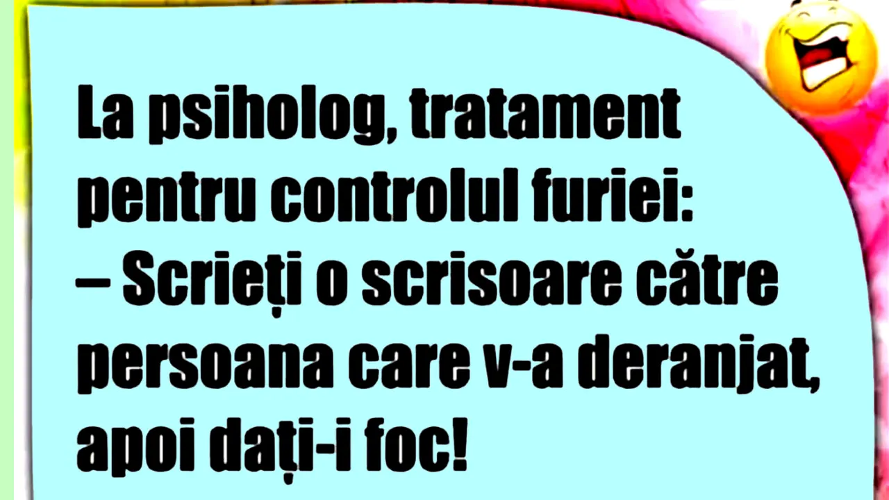 BANCUL ZILEI | Tratament pentru controlul furiei