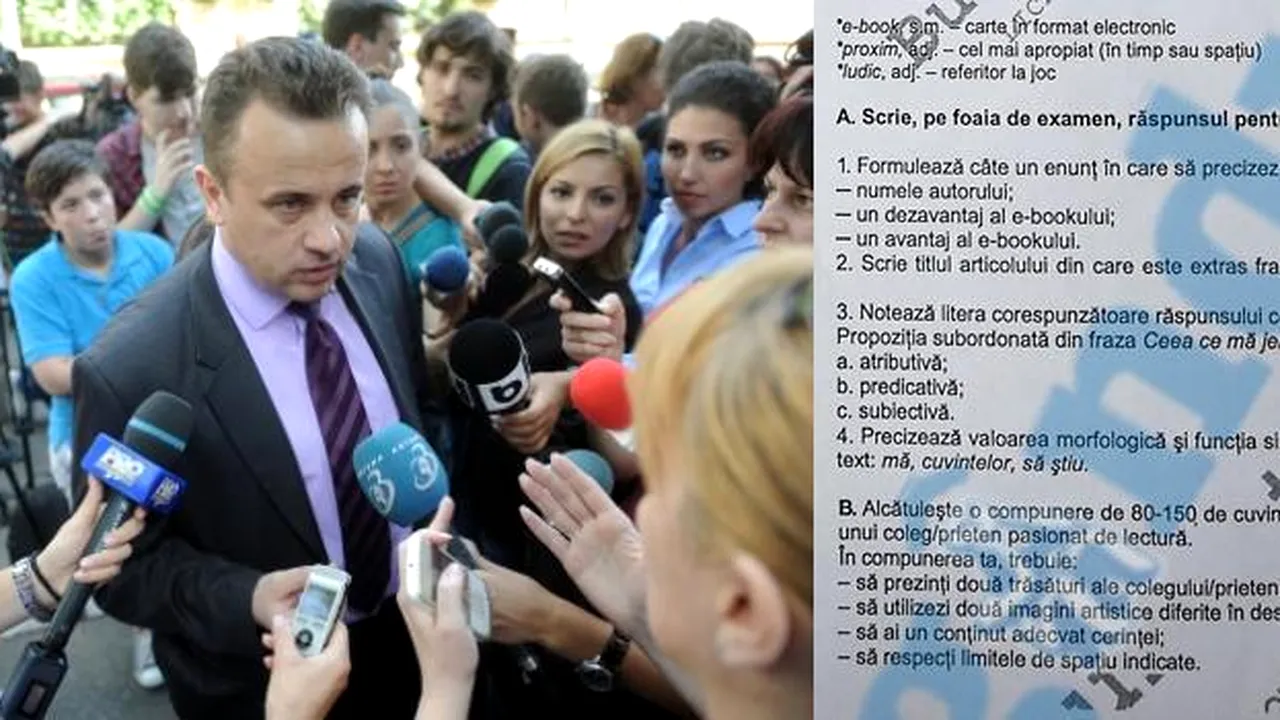 EVALUARE NAȚIONALĂ 2012. Ministrul Educației anunță că se modifică baremul de corectare la română din cauza controversei 