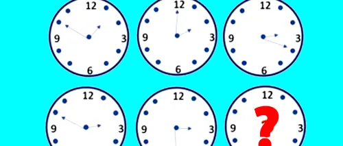 Test de inteligență exclusiv pentru genii | Ce oră arată ultimul ceas?